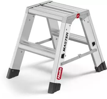 Hailo Master D80 Aluminium Doppelstufen-Klapptritt 2x2 Stufen (10000110)
