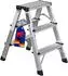 Proregal Apollo Stufenstehleiter beidseitig begehbar 2x3 Stufen Aluminium 150kg (PR_RSE2-01)