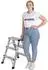 Proregal Apollo Stufenstehleiter beidseitig begehbar 2x3 Stufen Aluminium 150kg (PR_RSE2-01)