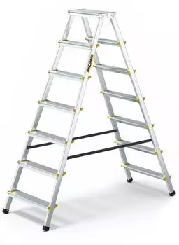 Drabest PRO Doppelseitige Aluminium-Stehleiter 7 Stufen, 150kg