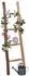 Relaxdays Dekoleiter 4 Sprossen, Holz, hellbraun (35x116x4.5cm)