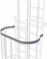 Zarges R&uuml;ckenschutzb&uuml;gel f&uuml;r versetzte Ausf&uuml;hrung Aluminium