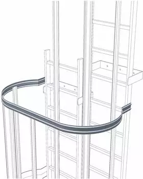 Zarges R&uuml;ckenschutzb&uuml;gel versetzt, Aluminium natur (42247)