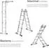 TecTake Mehrzweckleiter 6in1 klappbar, Aluminium, 13 Sprossen (406426)