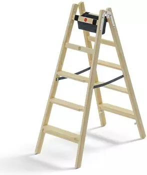 Hailo Master H80 Holz-Doppelstufenleiter 2x5 Stufen (8768501)