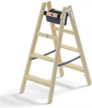Hailo Master H80 Holz-Doppelstufenleiter 2x4 Stufen (8768401)