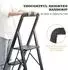 LuxusKollektion Stufenleiter klappbar 5 Stufen mit Handlauf, Aluminium, schwarz