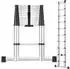 TecTake Teleskopleiter Aluminium 13 Stufen 3,85m (406425)