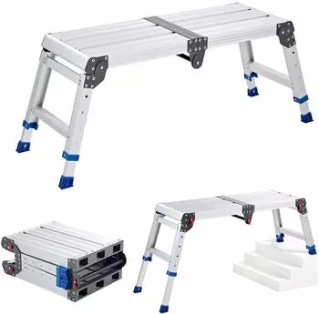 VEVOR Arbeitsb&uuml;hne klappbar, Aluminium, 226,8kg, 360-508mm h&ouml;henverstellbar
