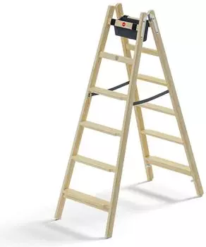 Hailo Master H80 Holz-Doppelstufenleiter 2x6 Stufen (8768601)