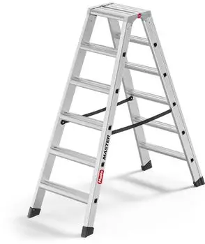 Hailo Master D100 Aluminium-Doppelstufenleiter 2x6 Stufen (10000113)