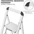 LuxusKollektion Trittleiter Aluminium, 4 Stufen, klappbar, mit Handlauf, 150kg