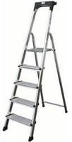 KRAUSE Stehleiter "Securo" Alu eloxiert, 1x5 Stufen, Arbeitsh&ouml;he ca. 305 cm