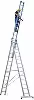 MUNK Mehrzweckleiter mit Nivello&reg; Traverse 3x10 Sprossen