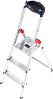 Hailo Stehleiter 'L60 StandardLine' 3 Stufen, silbern 136 cm Silber