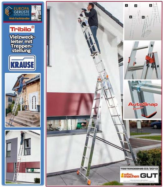 Krause Tribilo 3x8 Sprossen mit Treppenfunktion (129765) Test TOP Angebote  ab 329,00 € (März 2023)