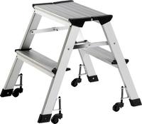 Klapptritt Stufen Einschl. Plattform 2 Plattformh&ouml;he 440 Mm Aluminium Fahrbar