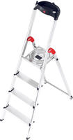 Hailo Stehleiter 'L60 StandardLine' 4 Stufen, silbern 159 cm Silber