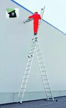 Günzburger Steigtechnik Alu-Mehrzweckleiter 3x14 Sprossen (33314)