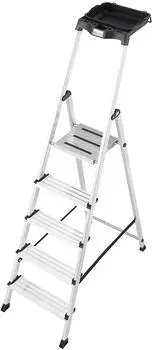 Krause Komfort Stehleiter Secury MultiGrip 5 Stufen