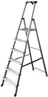 KRAUSE Stehleiter "Safety" Aluminium, 1x8 Stufen, Arbeitsh&ouml;he ca. 370 cm