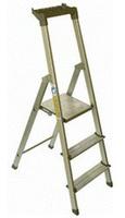 ZARGES Stehleiter einseitig Scana S silber 3 Stufen, H: 136,0 cm