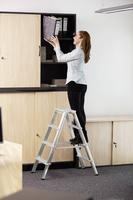 MUNK Stehleiter mit ergo-pad beidseitig begehbar 2x7 Stufen