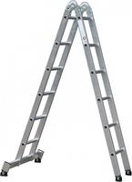 MUNK Gelenk-Klappleiter mit Nivello&reg; Traverse 2x4 Sprossen
