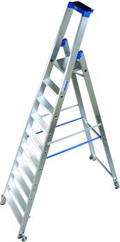 Krause Stabilo Stufen-Stehleiter, fahrbar 10 Stufen