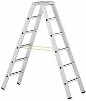 Zarges Geb&ouml;rdelte Stehleiter, Eloxiert Saferstep B 2x6 Stufen
