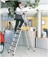Zarges Stehleiter XLstep B, 41268, beidseitig begehbar, aus eloxiertem...