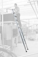 Munk Sprossen-Anlegeleiter mit nivello&reg;-Traverse 6 Sprossen