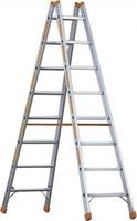 Layher Topic 1039 Sprossenstehleiter 2x7 Sprossen