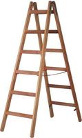 Holz-Stehleiter mit Sprossen beidseitig begehbar 2 x 8 Sprossen. HYMER 48581349