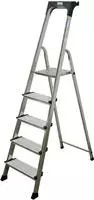 KRAUSE Stehleiter "Securo" Alu eloxiert, 1x7 Stufen, Arbeitsh&ouml;he ca. 350 cm