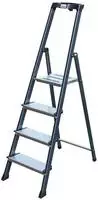 KRAUSE Stehleiter "Securo" Alu eloxiert, 1x8 Stufen, Arbeitsh&ouml;he ca. 370 cm