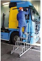 G&uuml;nzburger Steigtechnik - Arbeitspodest Starr Mit Handlauf 4 Stufen - 050044