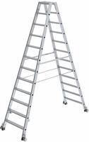 Zarges Stehleiter XLstep S, 41224, mit Plattform, aus eloxiertem Aluminium, bis