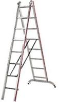 Hymer Mehrzweckleiter 604516, 2-teilig, mit 2 x 8 Sprossen