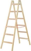 Hymer 7141024 Holz Stufen-Doppelleiter 25 kg