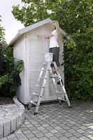 MUNK Stehleiter mit ergo-pad beidseitig begehbar 2x3 Stufen