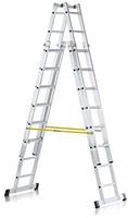 Geb&ouml;rdelte Sprossen-stehleiter, H&ouml;henverstellbar Vario B 4 X 8 Sprossen, 41322