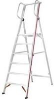 Plattformleiter mit Handlauf, klappbar, Podesth&ouml;he ohne Gel&auml;nder 950 mm, 4 Stufe