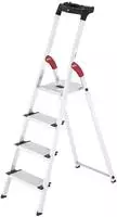 Hailo Stehleiter "L80 ComfortLine" Alu-Sicherheits-Stehleiter 4 Stufen