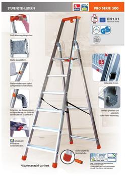 Facal Stufenstehleiter QUADRA S300 Aluminium 8 Stufen (Q50/8)