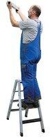 Munk Stufen-Stehleiter 250 kg beidseitig begehbar mit clip-step R13 2x3 Stufen