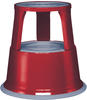 Wedo Rollhocker 212102, Metall, Höhe 44 cm, rot