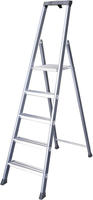 KRAUSE Stehleiter "SePro S" Alu eloxiert, 1x6 Stufen, Arbeitsh&ouml;he ca. 325 cm