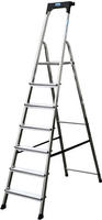 KRAUSE Stehleiter "Safety" Aluminium, 1x7 Stufen, Arbeitsh&ouml;he ca. 350 cm