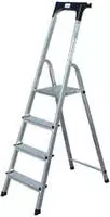 KRAUSE Stehleiter "Safety" Aluminium, 1x6 Stufen, Arbeitsh&ouml;he ca. 325 cm